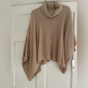Calvin Klein Ribbed Knit Poncho – New with Tags